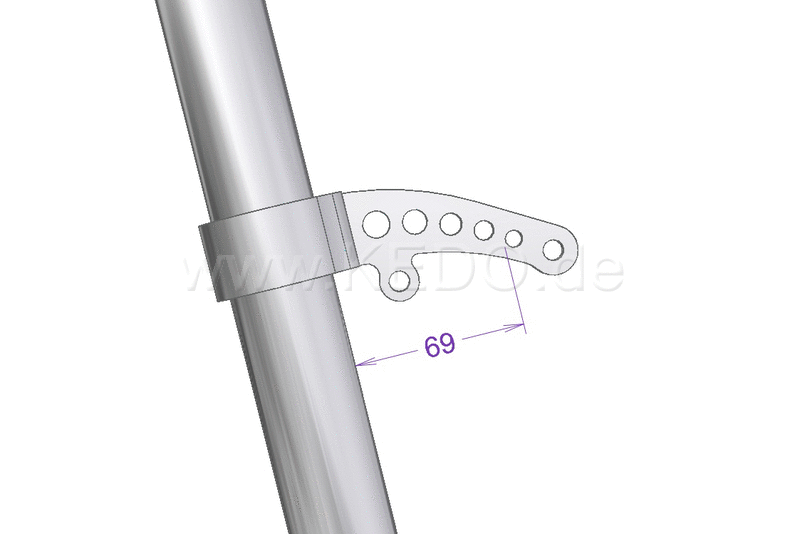 Kedo headlight bracket and turn signal support Bored aluminum and stainless steel for headlights with side mounting M8 and Recording | TH-10170.3
