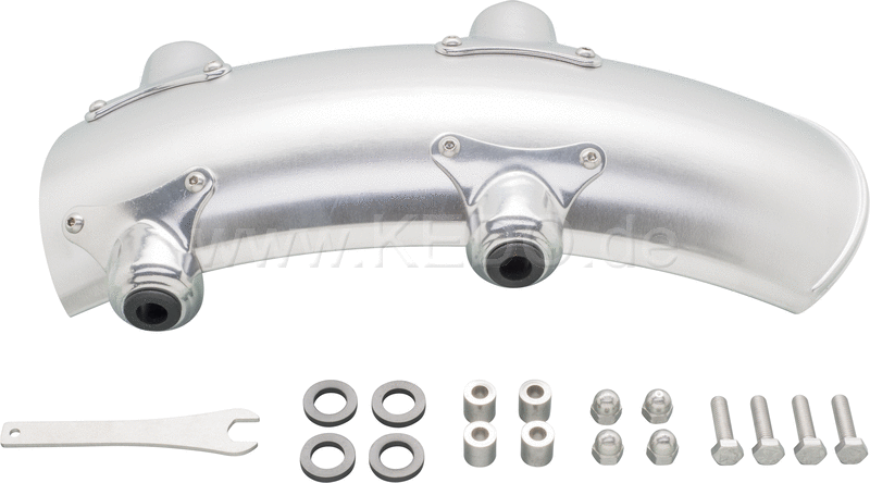 Kedo aluminum Rear fenders including brackets Rubbers & Bushings Wrenchmonkees / GibbonSlap-Style (Additional parts see item 62022 + 62023). | WM0014