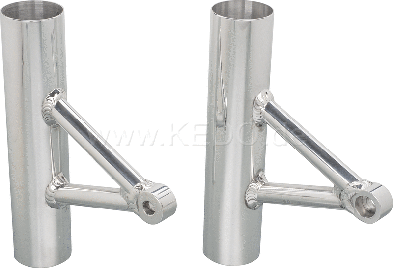 Kedo Aluminum Headlight Brackets (1 pair) polished 1 Pair GibbonSlap-Style (Wrenchmonkees) | WM0015