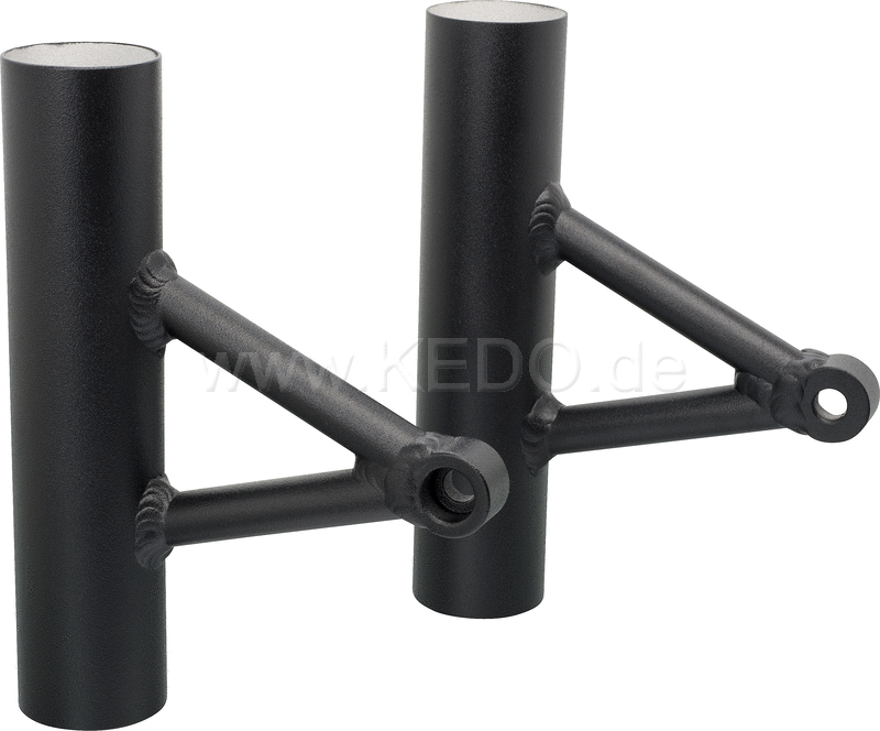 Kedo Aluminum Headlight brackets (1 Pair) Wrenchmonkees / GibbonSlap style black-coated | WM0015S