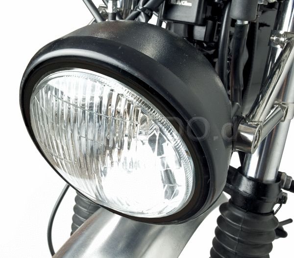 Kedo Head Light Complete Black incl H4 insert 'E-Approved Wrenchmonkees GibbonSlap-Style | WM0016