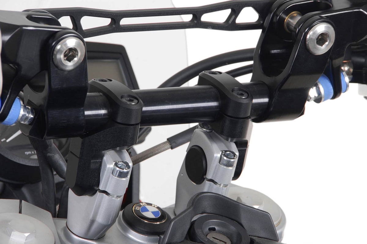 SW-MOTECH / SWモテック 可変ハンドルバーライザー 28mmハンドル用 Erhöhung/Verlegung variabel. ブラック. | LEH.00.039.171/B