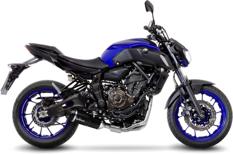 LeoVince / レオビンチ LV ONE EVO フルシステム2/1 カーボンファイバー カーボンファイバー エンドキャップ eマーク取得 YAMAHA MT-07/FZ-07 (2017-2019) | 14252EK