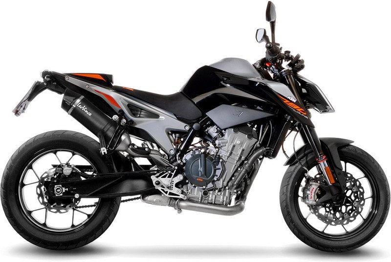 LeoVince / レオビンチ LV ONE EVO スリップオン カーボンファイバー カーボンファイバー エンドキャップ eマーク取得 KTM 790 DUKE (2018-2019) | 14254E
