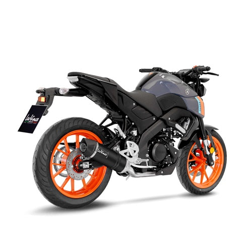 LEOVINCE / レオビンチ SBK LV ONE EVO BLACK 1/1 YAMAHA MT-125/XSR 125/YZF-R125 INOX with catalyst ECE/EU-APPROVED STAINLESS STEEL FULL SYSTEM | 14365EBK