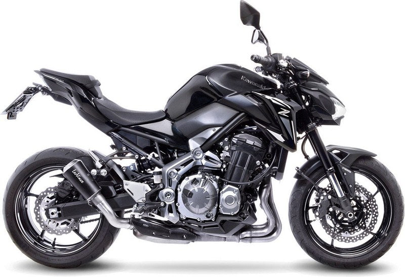 LeoVince / レオビンチ LV-10 ブラック スリップオン ステンレス ステンレス エンドキャップ eマーク取得 KAWASAKI Z 900 (2017-2019) | 15204B