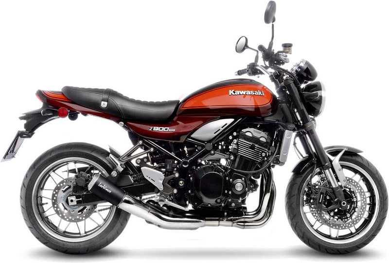 LeoVince / レオビンチ LV-10 ブラック スリップオン ステンレス ステンレス エンドキャップ eマーク取得 KAWASAKI Z 900 RS/CAFE (2018-2019) | 15216B