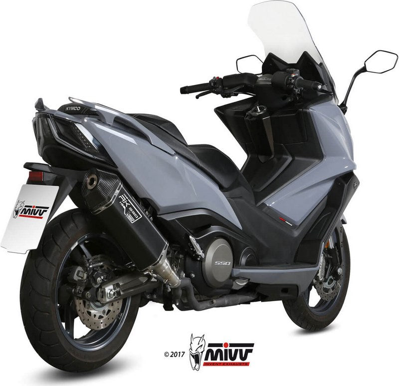 SPORT SLIP-ON Muffler SPEED EDGE STEEL BLACK WITH CATALYZER CONVERTING KIT