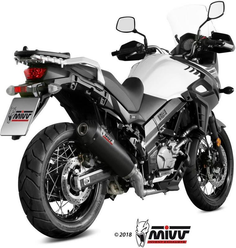 SPORT SLIP-ON Muffler OVAL CARBON carbon cap WITH CATALYZER CONVERTING KIT
