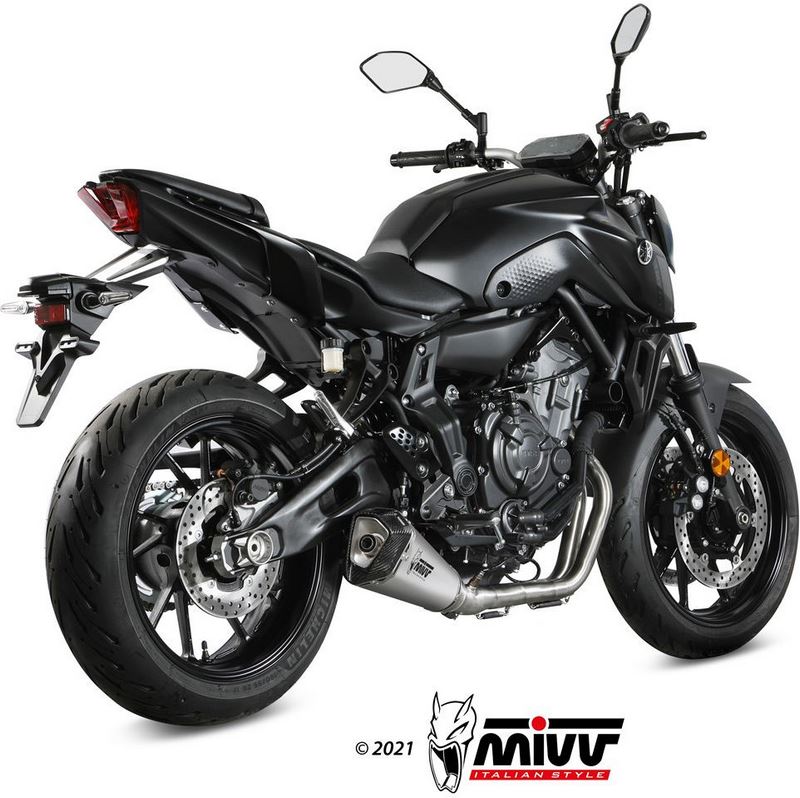 SPORT Full sys. 2x1 Muffler DELTA RACE STAINLESS STEEL carbon cap WITH CATALYZER CONVERT