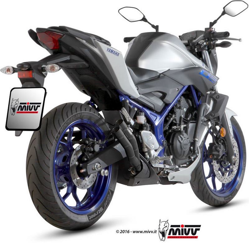 SPORT DOUBLE GUN SLIP-ON Muffler BLACK STAINLESS STEEL