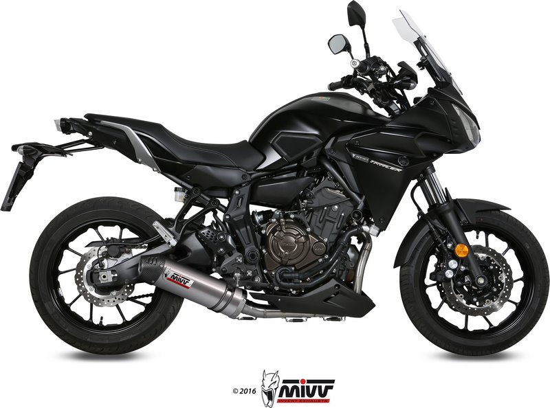 SPORT Full sys. 2x1 Muffler OVAL TITAN carbon cap WITH CATALYZER CONVERTING KIT