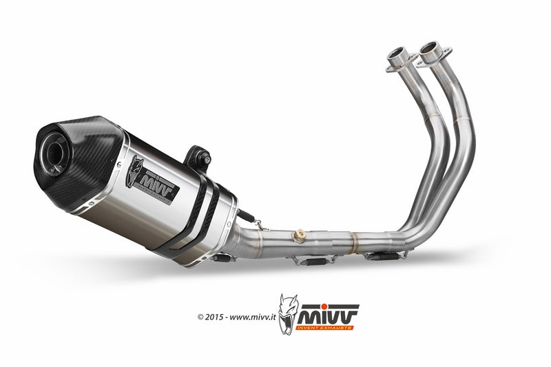 SPORT Full sys. 2x1 Muffler SPEED EDGE STAINLESS STEEL carbon cap WITH CATALYZER CONVERT