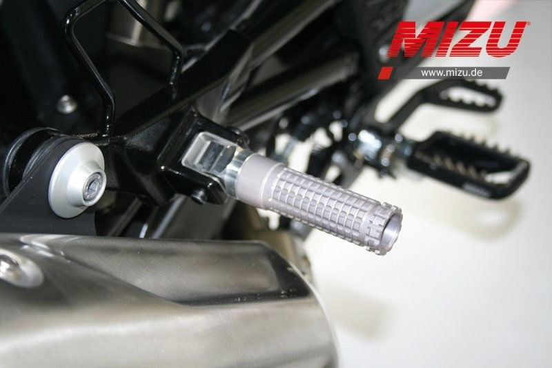 Mizu レーシング パッセンジャーフットペグ ABE認可品 シルバー/シルバー | 409TT1120046