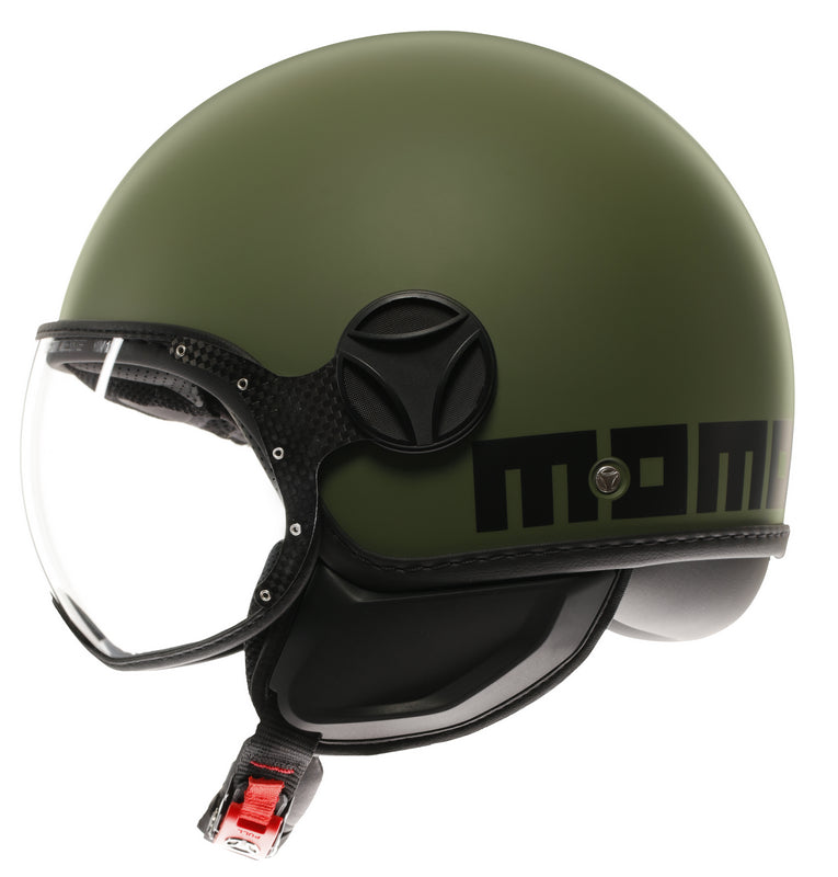 MOMO DESIGN / モモ デザイン ヘルメット FGTR CLASSIC 欧州E2206認証 モノマット ミリタリー・グリーン/ブラック | 21184A7001003