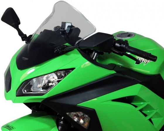 MRA / エムアールエー レーシングウィンドスクリーン R -ブラック- for Kawasaki ZX 300 R (13-) | 4025066139156