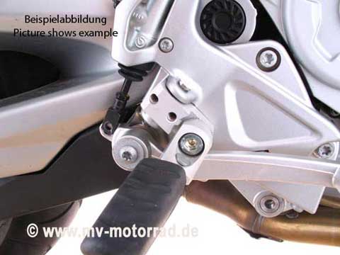 MV Motorrad / エムブイ モトラッド Lowered / Adjustable Rider Footrest for Aprilia Caponord 2007 - 807101