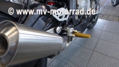 MV Motorrad / エムブイ モトラッド Vario adjustable Flexible Rider's Footrest lower BMW K1200+ K1300R/S - 908649K1200-K1300SundR