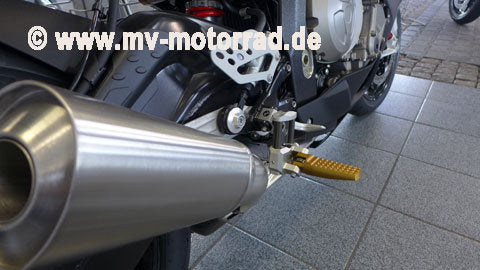 MV Motorrad / エムブイ モトラッド Vario adjustable Flexible Rider's Footrest lower BMW K1200+ K1300R/S - 908649K1200-K1300SundR