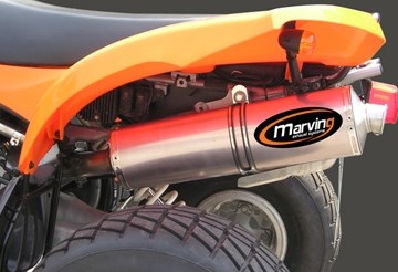 Marving マービングマフラー Single Big Oval Quad Atv Line アルミ (クワッド・4輪バイク)KVX 700 2003 > KAWASAKI Quad - EU/A | EU/AL/K51