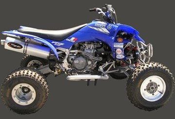 Marving マービングマフラー Single Big Oval Quad Atv Line アルミ (クワッド・4輪バイク)YFM 450 2003 YAMAHA Quad - EU/AL/Y7 | EU/AL/Y71