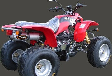Marving マービングマフラー Single Round Ø 100 Quad Atv Line アルミ (クワッド・4輪バイク)150 2004 > BAROSSA Quad - EU/SE/ | EU/SE/BR38
