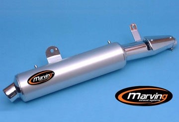 Marving / マービング マフラー Amacal Ø 114 クロム + アルミニウム - EU公道走行認可 Honda XRV 750 AFRICA TWIN | H/AAA/42/BC