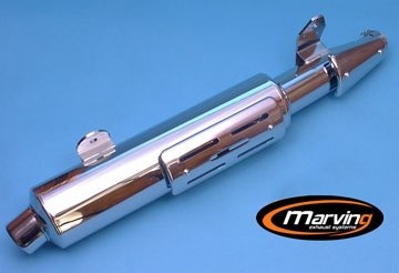 Marving / マービング マフラー Amacal Ø 114 クロム - EU公道走行認可 Honda XRV 750 AFRICA TWIN 96 | H/AAA/60/BC