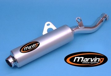 Marving / マービング マフラー Amacal Ø 100 クロム + アルミニウム - EU公道走行認可 Suzuki DR 650 RS/RSE (90-) | S/AAA/49/BC