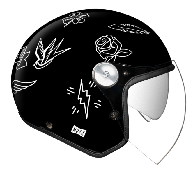 NEXX Garage Helmet X.G30 TATTOO BLACK.WHITE Size: XL | 01G3001433012