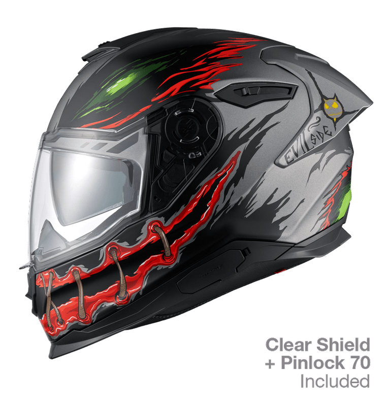 NEXX Sport Helmet Y.100R NIGHT RIDER TITANIUM MT Size: 2XL | 01YR108410088
