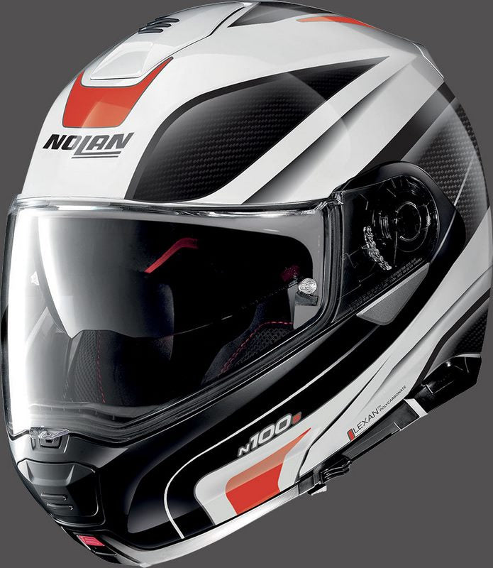Nolan / ノーラン Flip-Up Helmet N100-5 ORBITER N-COM White Red | N15000536070