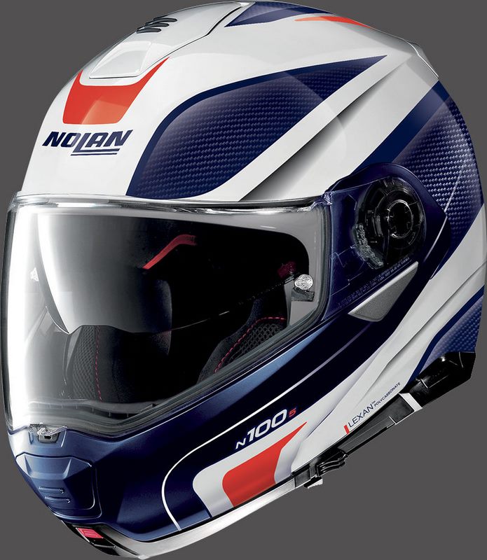 Nolan / ノーラン Flip-Up Helmet N100-5 ORBITER N-COM White Blue Red | N15000536074