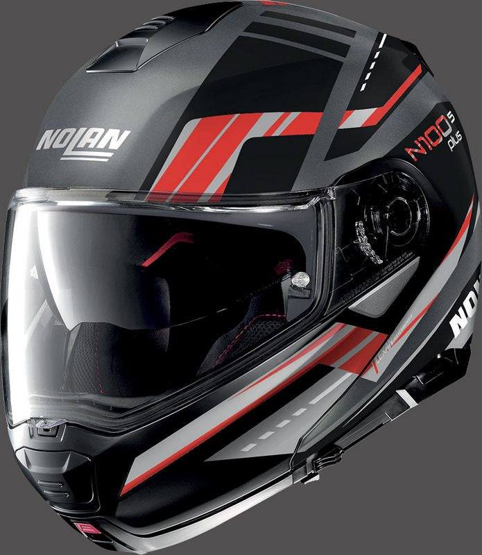 Nolan / ノーラン Flip-Up Helmet N100-5 P ILLUVIUM N-C Grey Red | N1P000535060