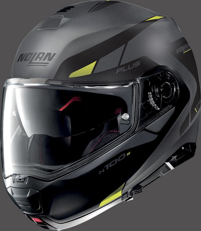 Nolan / ノーラン Flip-Up Helmet N100-5 P MILESTONE N Grey Yellow | N1P000910052