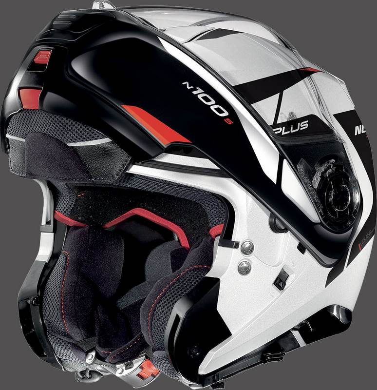 Nolan / ノーラン Flip-Up Helmet N100-5 P MILESTONE N White Red | N1P000910053