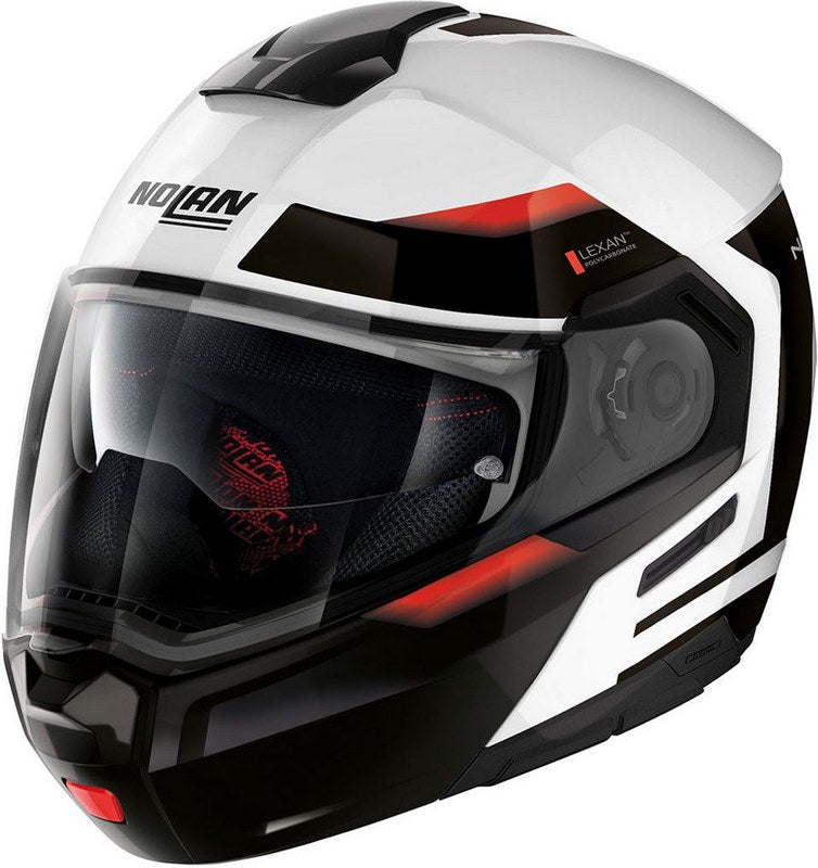 Nolan / ノーラン Modular Helmet N90-3 06 REFLECTOR N-C Metal White Black Red | N9Z000537037