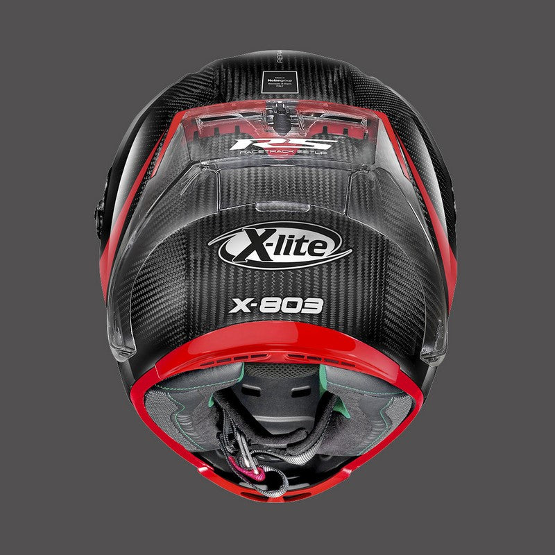 Nolan / ノーラン フルフェイスヘルメット X-lite X-803 Rs Ultra Carbon ヘルメット Hot Lap レッド | U8R000482013