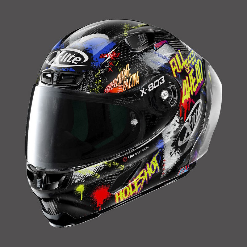 Nolan / ノーラン フルフェイスヘルメット X-lite X-803 Rs Ultra Carbon Holeshot ブラックイエロー | U8R000541034