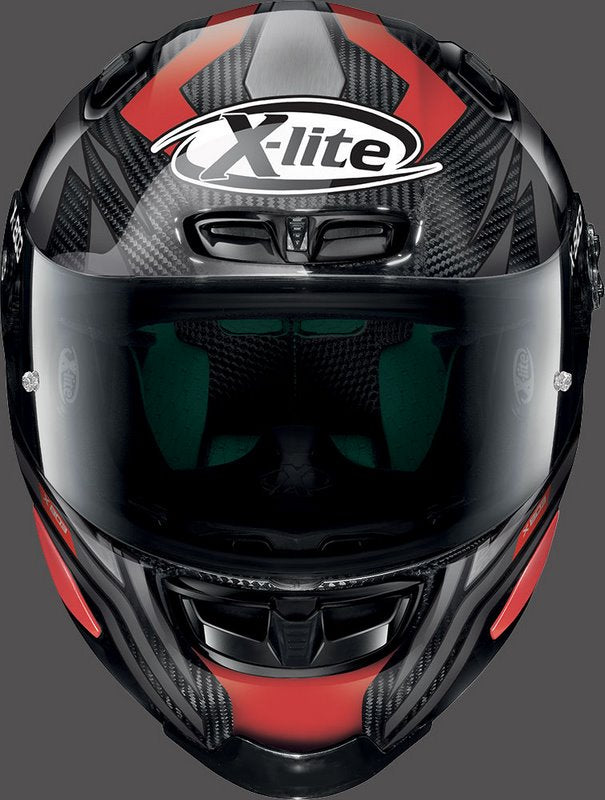 Nolan / ノーラン X-LITE Full Face Helmet X-803 RS DECEPTION Ultra Carbon Deception Red | U8R000596076