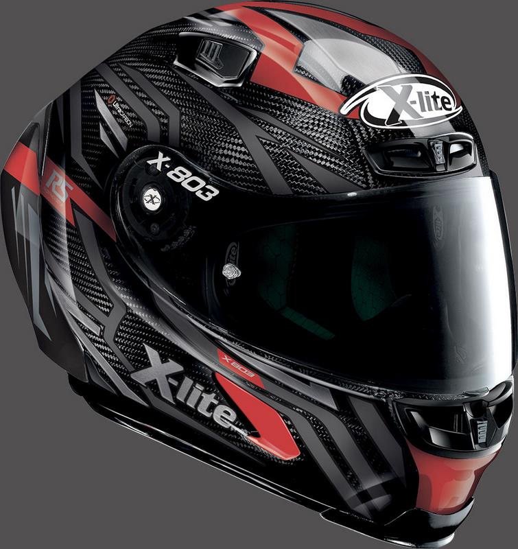Nolan / ノーラン X-LITE Full Face Helmet X-803 RS DECEPTION Ultra Carbon Deception Red | U8R000596076