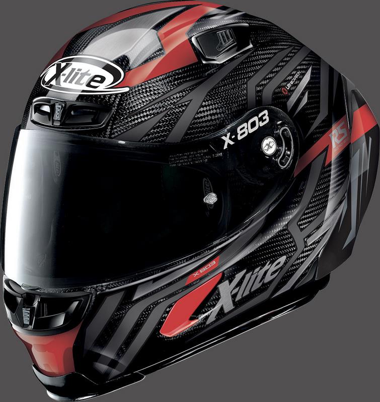 Nolan / ノーラン X-LITE Full Face Helmet X-803 RS DECEPTION Ultra Carbon Deception Red | U8R000596076