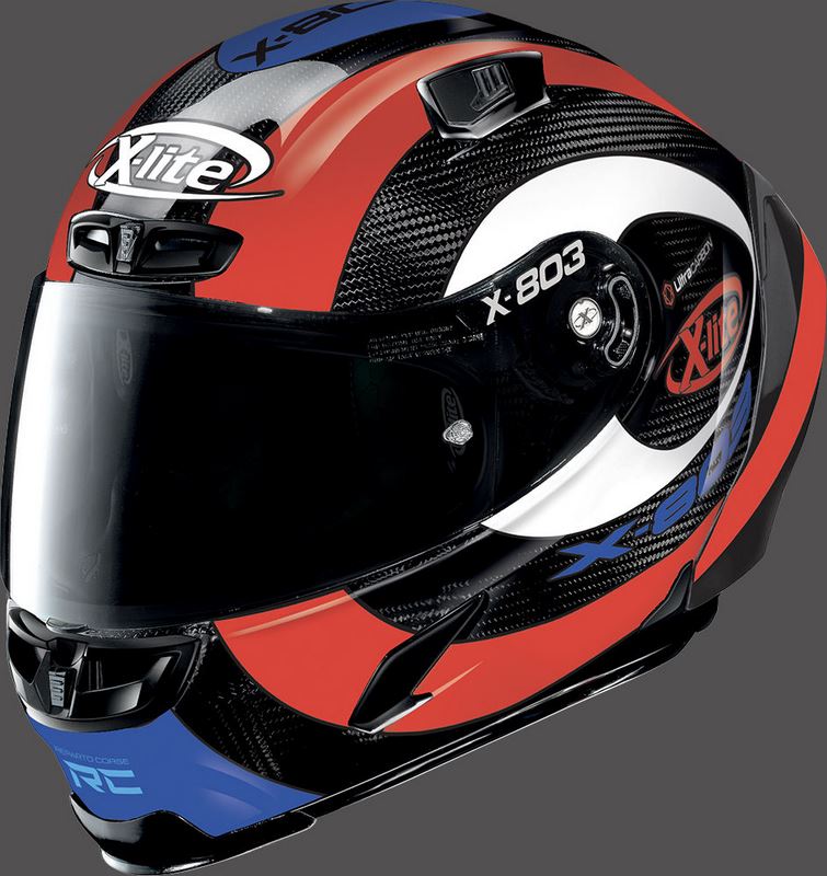 Nolan / ノーラン X-LITE Full Face Helmet X-803 RS HATTRICK Ultra Carbon Hattrick Blue Red | U8R000628072
