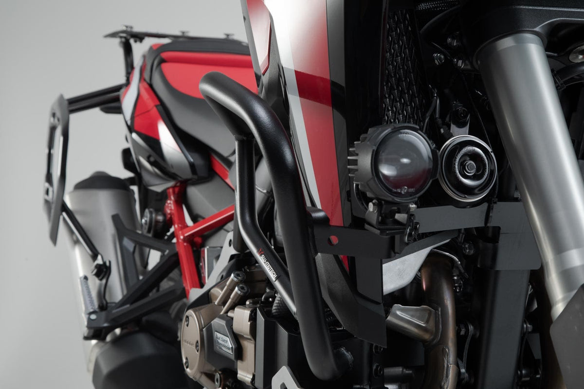 SW-MOTECH / SWモテック EVO Fernscheinwerfer-Kit Schwarz. Honda CRF1000L/CRF1100L mit Sturzbügel. | NSW.01.622.61101/B