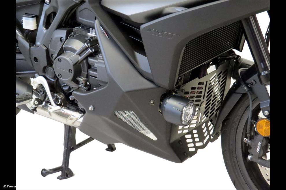 Powerbronze / パワーブロンズ Lowers for HONDA NT1100 22-23 (FOR NON-DCT MODEL) (FITS WITH HONDA FOG LIGHTS)/MATT BLACK-SILVER MESH | 110-H109-670