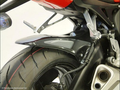 Powerbronze / パワーブロンズ リア ハガー HONDA CBR1000RR 08-11 (ABS MODEL) カーボン ルック・シルバー メッシュ | 201-H107-680