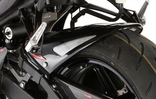 Powerbronze / パワーブロンズ リア ハガー KAWASAKI ZX6-R 07-08 カーボン ルック・シルバー メッシュ | 201-K106-680