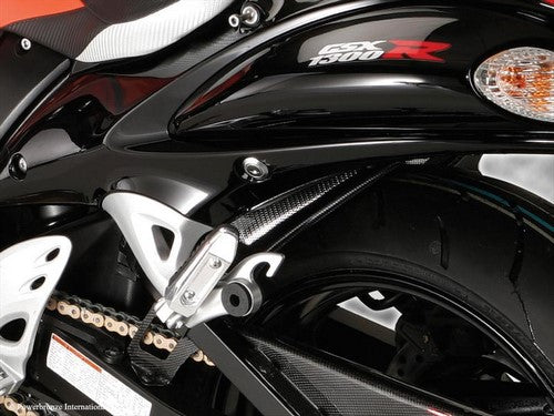 Powerbronze / パワーブロンズ リア ハガー SUZUKI GSX1300R HAYABUSA 08-11 カーボン ルック・シルバー メッシュ | 201-S112-680