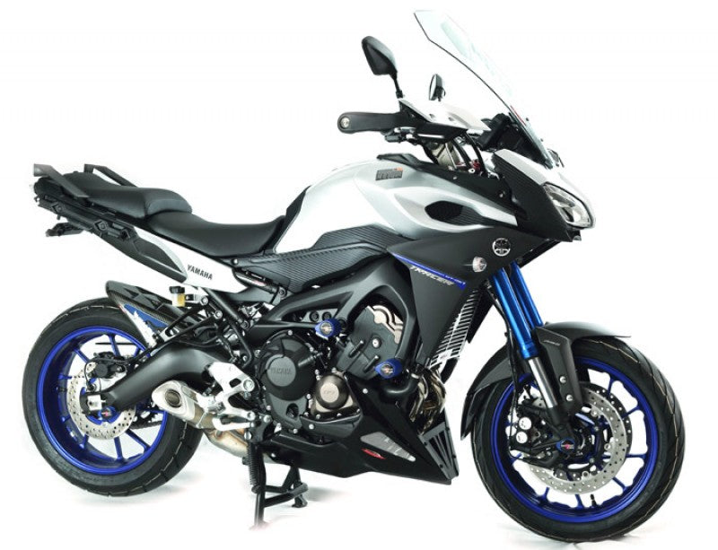 Powerbronze / パワーブロンズ ハガー YAMAHA MT-09 13-16/FZ-09 13-16/MT-09 TRACER 15-17/FJ-09 TRACER 15-17/XSR900 16-20 マットブラック-ブルーメッシュ | 201-Y106-770