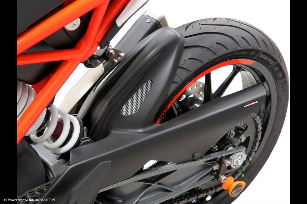 Powerbronze / パワーブロンズ Hugger for KTM 125 DUKE 17-23/390 DUKE 17-23/RC125 15-23/RC200 22-23/RC390 15-23/390 ADVENTURE 20-23/WHITE-SILVER MESH | 301-KT103-604